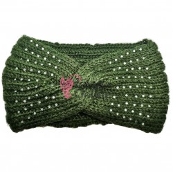 Bentita pentru cap din lana BP037AA Vernil cu strasuri